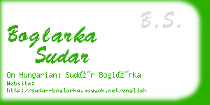 boglarka sudar business card